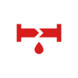 Red Plumbing Pipe Leak Icon